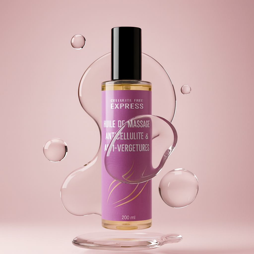 Cellulite Free Express – Huile de Massage Anti-Cellulite & Anti-Vergetures