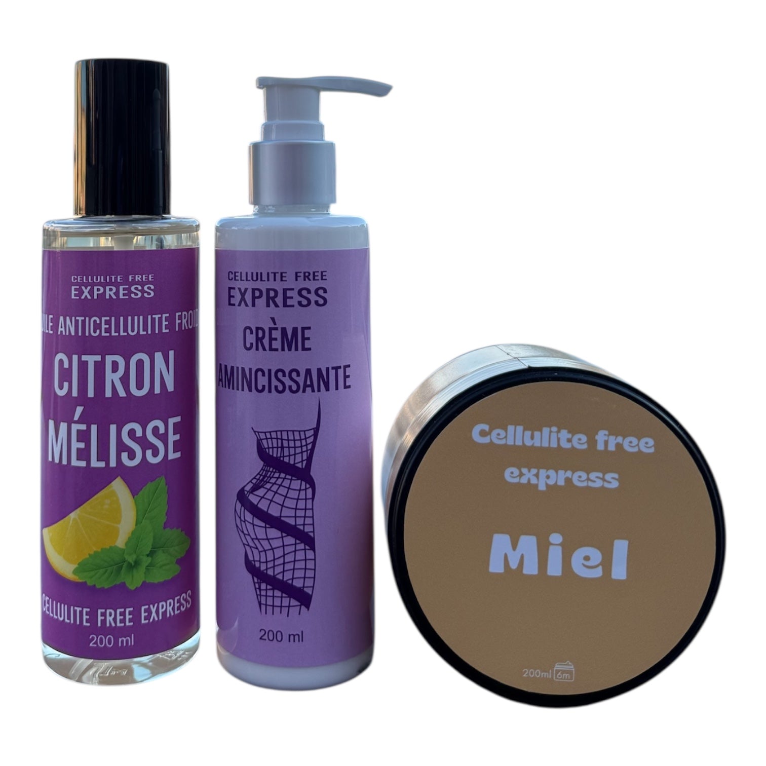 PACK ANTI-CELLULITE & FERMETÉ – MIEL + MINCEUR + CITRON/MÉLISSE